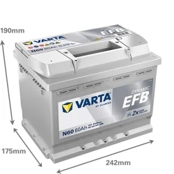 Bateria Varta N60 Start Stop EFB 60Ah