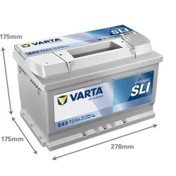 Bateria Varta E43 SLI 72Ah