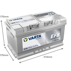 Bateria Varta E46 EFB 75Ah