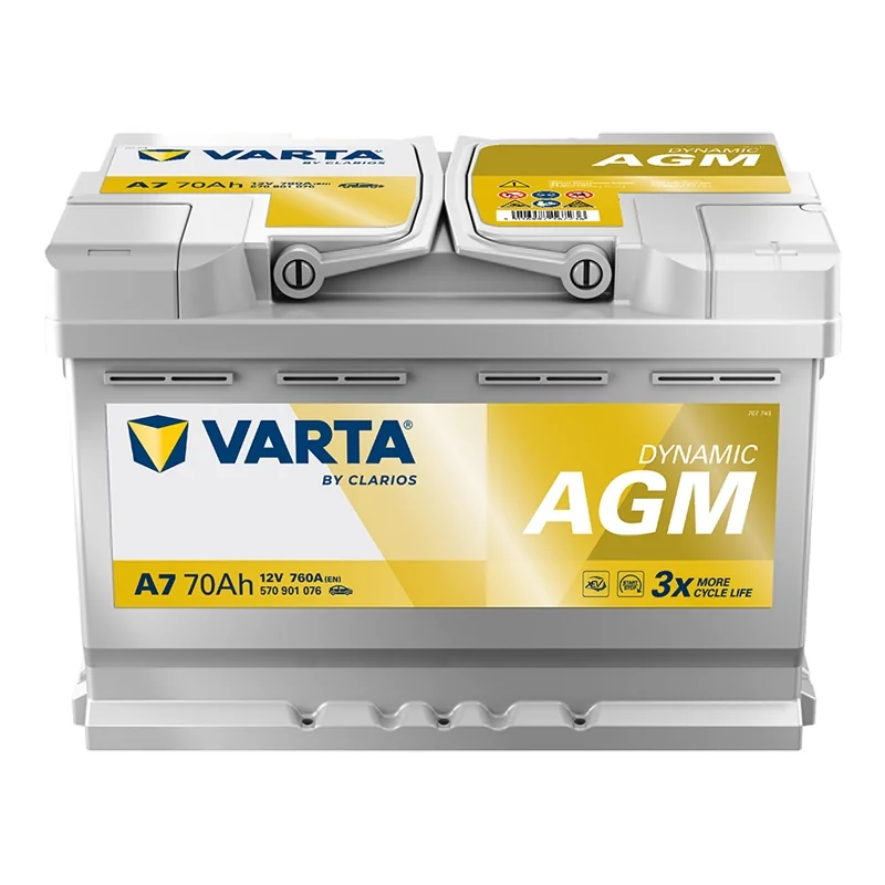 Bateria Varta A7 Start Stop AGM 70Ah