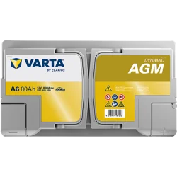 Bateria Varta A6 Start Stop AGM 80Ah