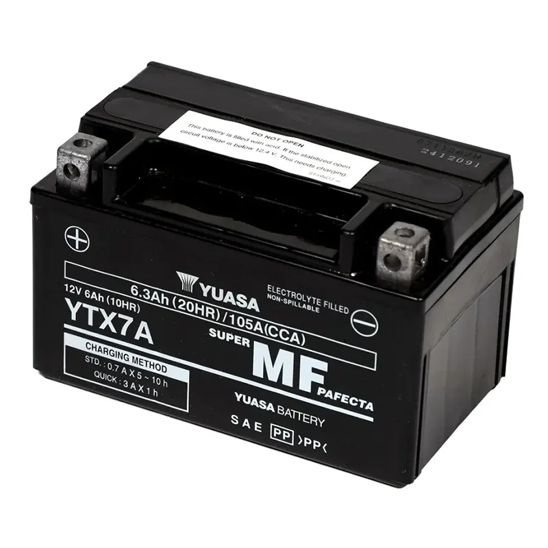Bateria Yuasa YTX7A-BS AGM 6.3Ah