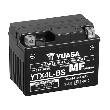 Bateria Yuasa YTX4L-BS AGM 3.2Ah