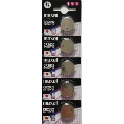 Pilhas Botão Lítio Maxell CR2032 (5 Unidades)