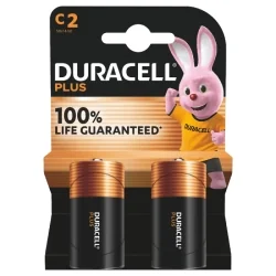 Pilhas Alcalinas Duracell C LR14 MN1400 Plus Power (2 Unidades)
