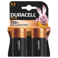 Pilhas Alcalinas Duracell D LR20 MN1300 Plus Power (2 Unidades)
