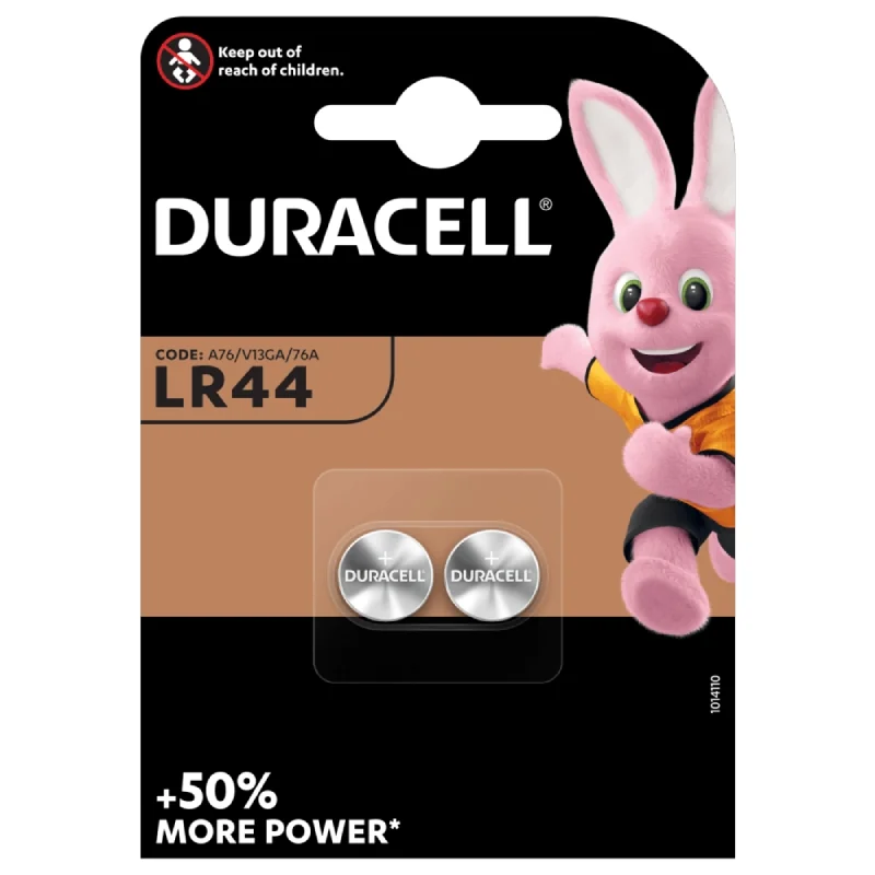 Pilhas Botão Alcalinas Duracell LR44 (2 Unidades)