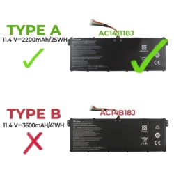BATERIA PARA PORTÁTIL ACER ASPIRE V3-371 V3-111 ES1-511 B115-M | AC14B18J