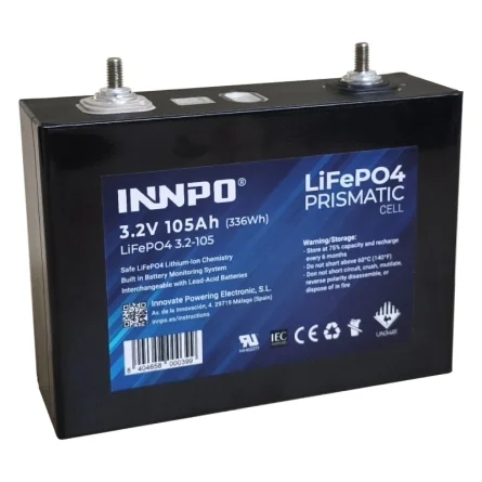 Célula INNPO Prismatic LiFePO4 3.2V 105Ah