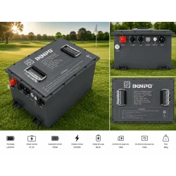 Bateria LiFePO4 51.2V 100Ah com carregador, ecrã LCD e Bluetooth | Substituição 48V