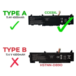 Bateria do portátil para HP ELITEBOOK 850 G8 855 G8 ZBOOK FIREFLY 14 G7 14 G8 15 G7 15 G8 SÉRIE CC03XL
