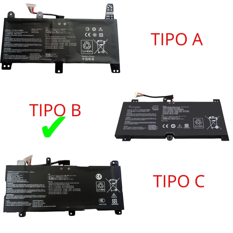 Bateria do portátil para ASUS ROG STRIX GL504G GL504GM GL504GS C41N1731