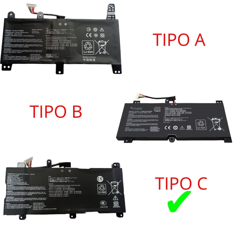 Bateria portátil ASUS ROG STRIX C41N1731 TYPE-C